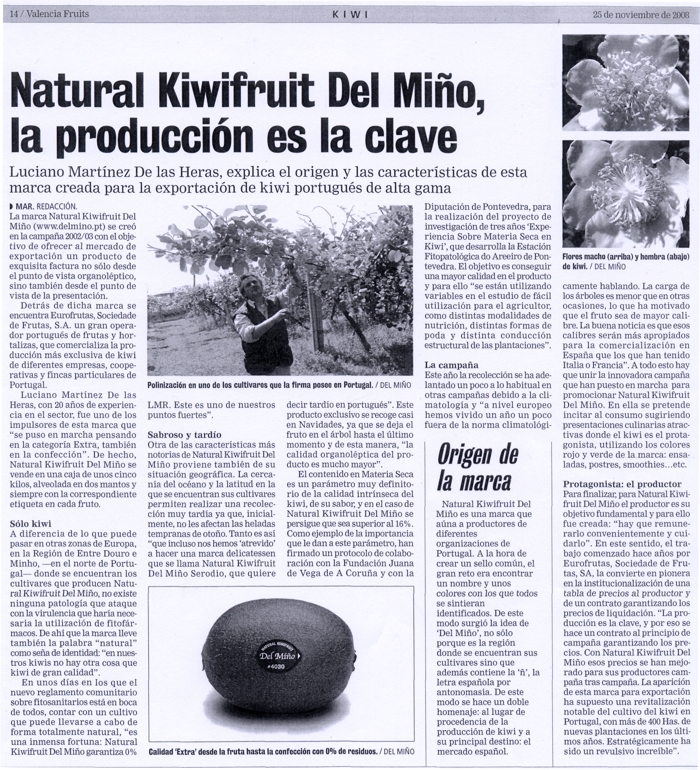 Natural Kiwifruit do Mio, a producin  a clave