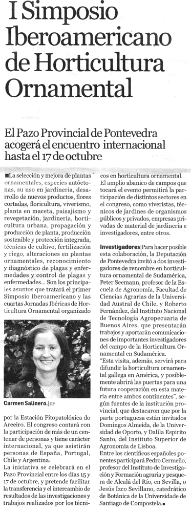 I Simposio Iberoamericano de Horticultura Ornamental