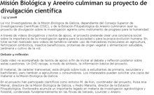 Misión Biológica and Areeiro culminate their research project of scientific divulgation