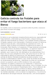 Galicia controls fruit trees to control bacterial blight affecting O Bierzo area. 