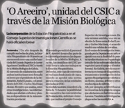"O Areeiro" became a CSIC unit through the Misión Biológica